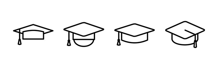 Education icon vector. graduation cap icon vector