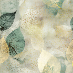 Gilded Nature Seamless Tiling Pattern