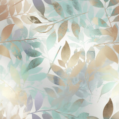 Gilded Nature Seamless Tiling Pattern