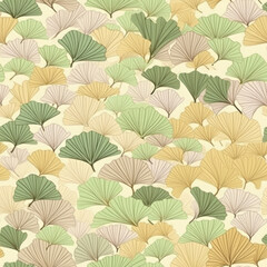 Gingko Leaves Seamless Tiling Wall paper patterns