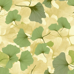 Gingko Leaves Seamless Tiling Wall paper patterns
