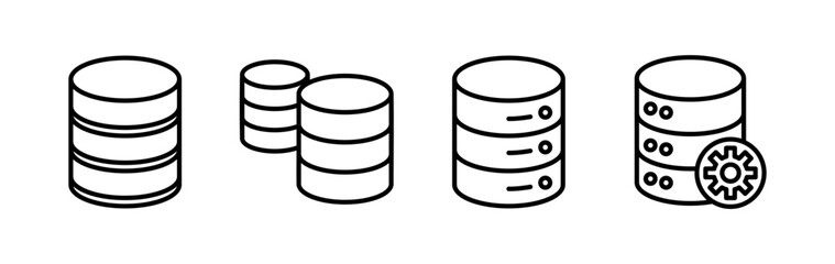 Database icon vector. server icon. storage