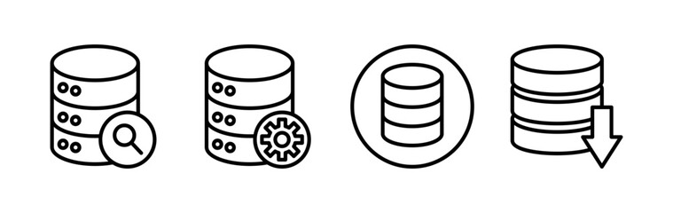 Database icon vector. server icon. storage