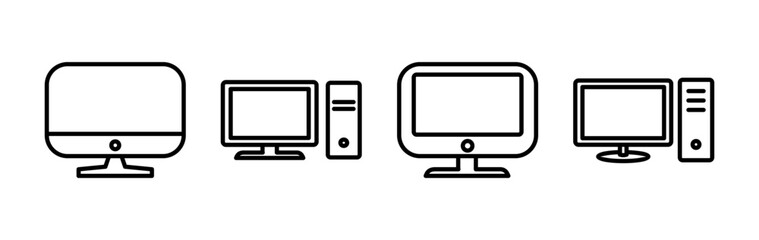 Computer icon vector. computer monitor icon.