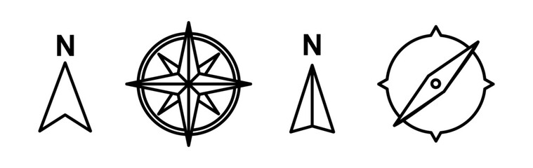 Compass icon vector. navigation icon