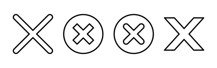 Obraz premium Close vector icon. Delete icon. remove, cancel, exit symbol.