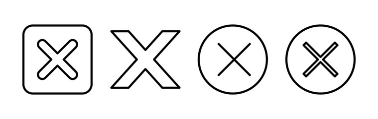 Obraz premium Close vector icon. Delete icon. remove, cancel, exit symbol.