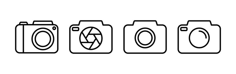 Camera Icon in trendy flat style isolated. Camera symbol web site design