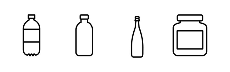 Obraz premium bottle icon vector. bottle icon in trendy flat design