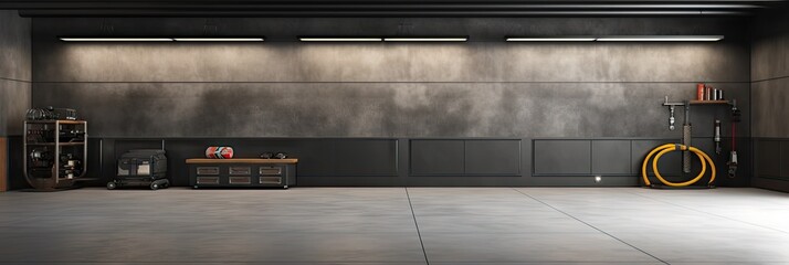 Modern interior design wall mockup with copy space