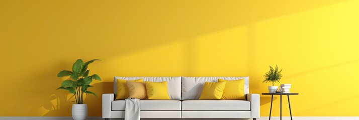 Obraz na płótnie Canvas Modern interior design wall mockup with copy space
