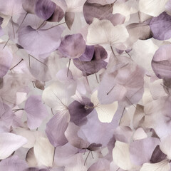 Purple Pressed Flowers Seamless Tiling