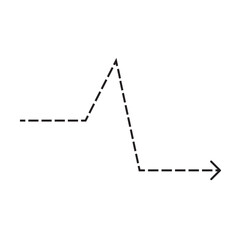 dotted line arrow