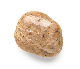 Brown pebble stone on white background