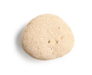 Pebble stone on white background