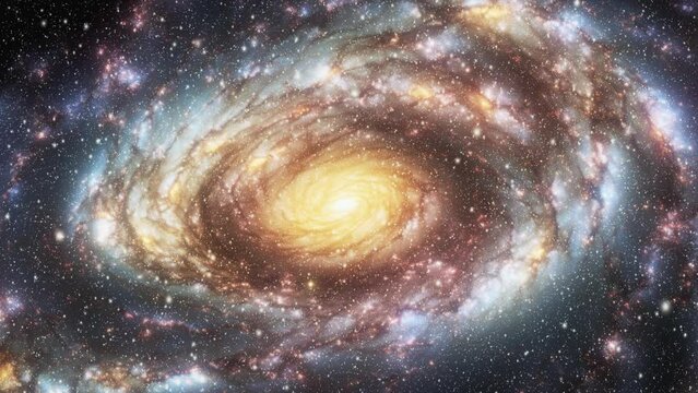 Space landscapes through galaxies and space dust.