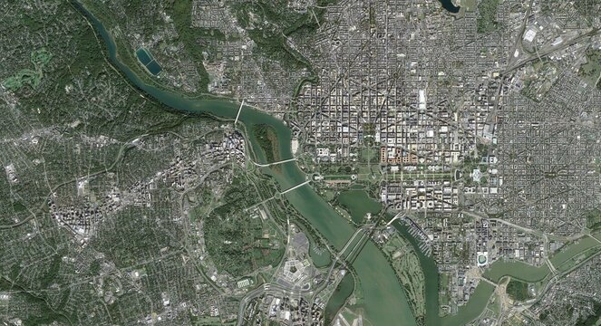 Washington DC USA HD Clear Satellite Image