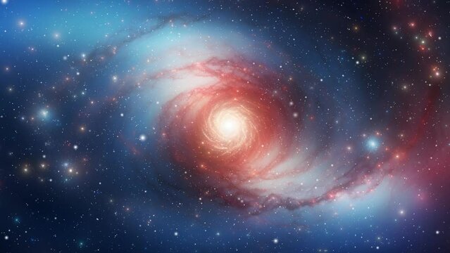 Space landscapes through galaxies and space dust.