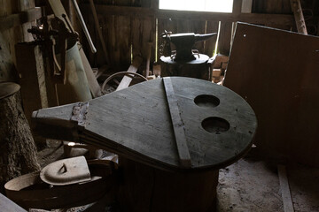 Old antiques in old barn.