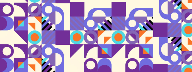 vector flat colorful geometric shapes background