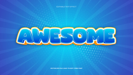 Awesome Modern Comic style editable text effect