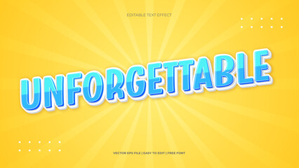Unforgettable Cool typography premium editable text effect