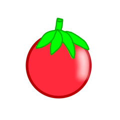 red apple isolated on white