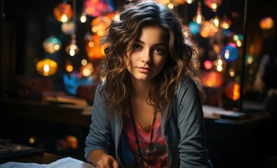 Entrepreneurial Spirit A woman with a startup idea - stockphoto concepts