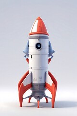 A 3d style space rocket 