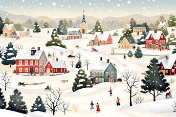 Obraz na płótnie Canvas ニューイングランド地方のクリスマス
