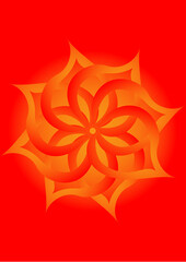 abstract red star