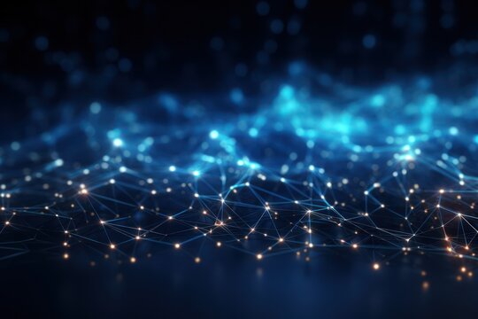 Intricate Web of Fiber Optic Cables Transmitting Data Signals