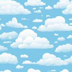 blue sky with clouds illustration