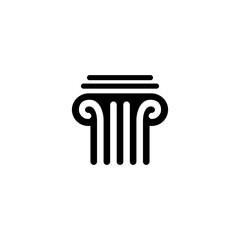 Pillar logo design with simple shape