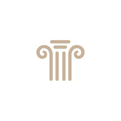 Pillar logo design with elegant colors