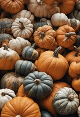 Pile of Pumpkins Background for Halloween