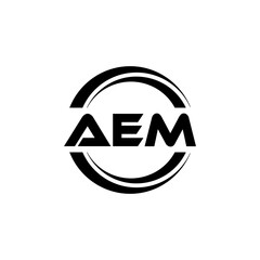 AEM letter logo design with white background in illustrator, vector logo modern alphabet font overlap style. calligraphy designs for logo, Poster, Invitation, etc.