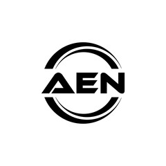 AEN letter logo design with white background in illustrator, vector logo modern alphabet font overlap style. calligraphy designs for logo, Poster, Invitation, etc.