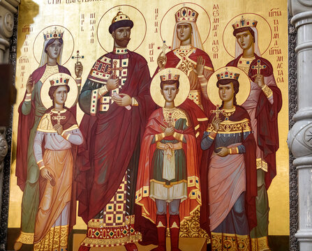 St. Royal Martyrs, Tsar Nicholas II of Russia and Family. Icon