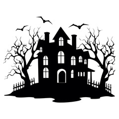 Halloween Spooky House vector illustration
