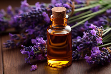 Obraz na płótnie Canvas lavender oil and lavender