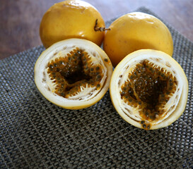 salvador, bahia, brazil - august 25, 2023: passion fruit - Passiflora edulis.
