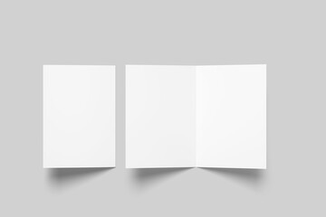 A4 Bifold brochure mockup blank