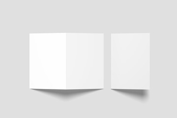 A4 Bifold brochure mockup blank