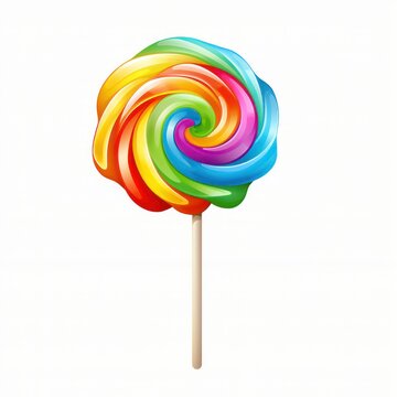 Colorful lollipop on white background 