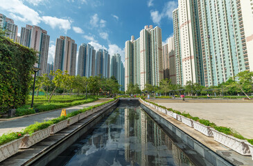 Fototapeta premium High rise residential building in Hong Kong city