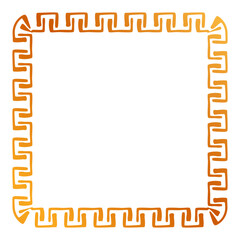 Obraz premium simple seamless vector gold golden square hand draw sketch floral border 