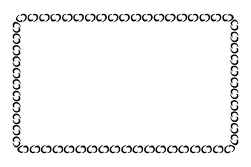 simple seamless vector rectangle hand draw sketch floral border
