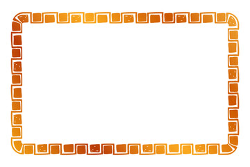 simple seamless vector gold golden rectangle hand draw sketch floral border