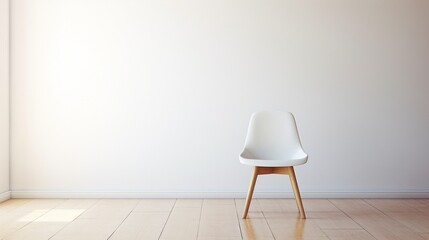 Minimalist Chair in White Room